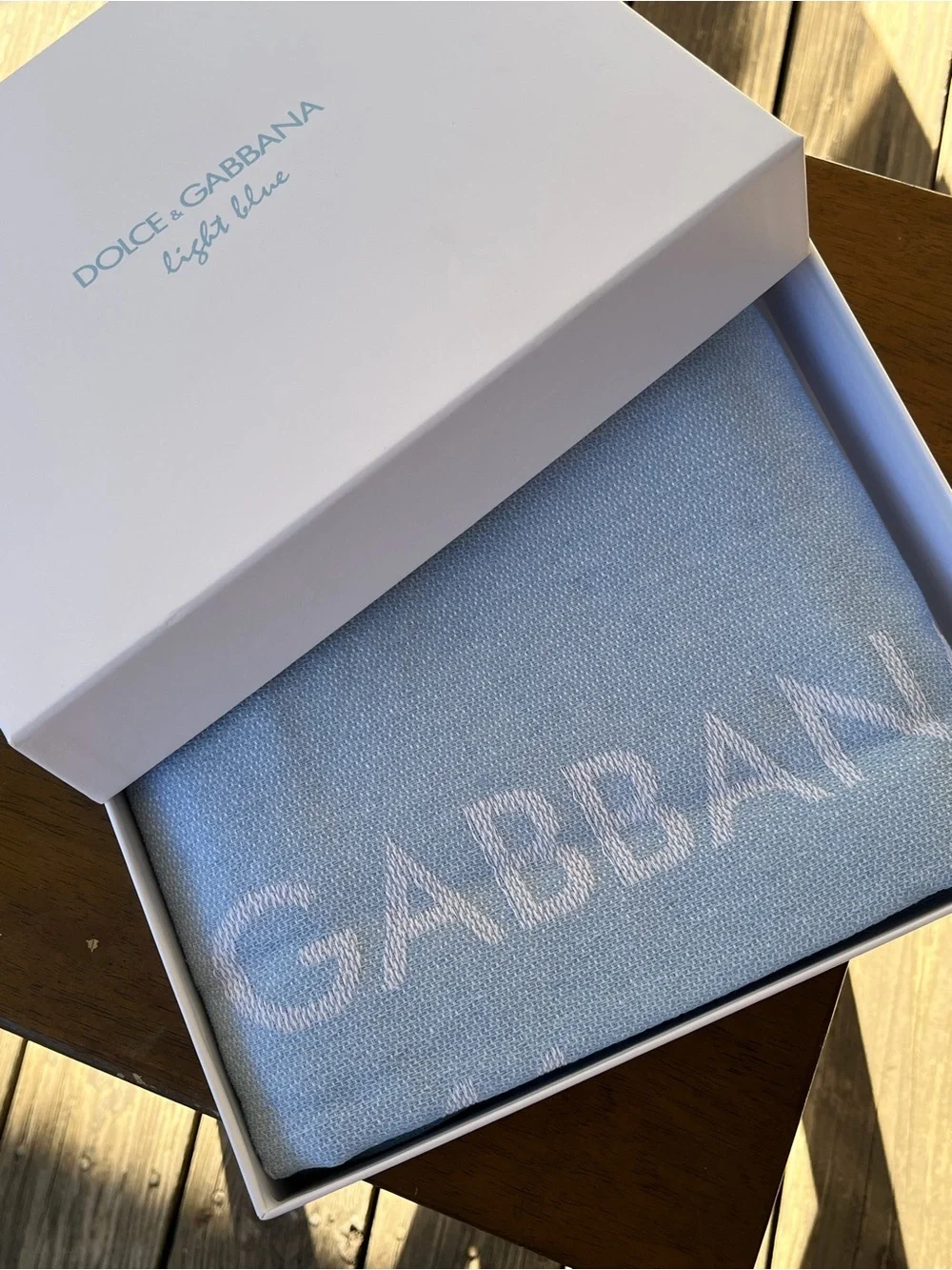 Dolce & Gabbana Light Blue beach towel- Light Blue